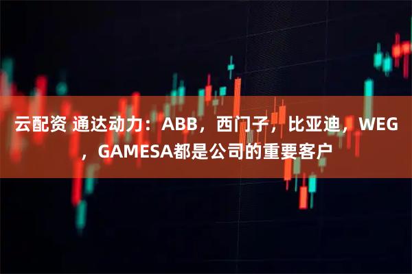 云配资 通达动力：ABB，西门子，比亚迪，WEG，GAMESA都是公司的重要客户